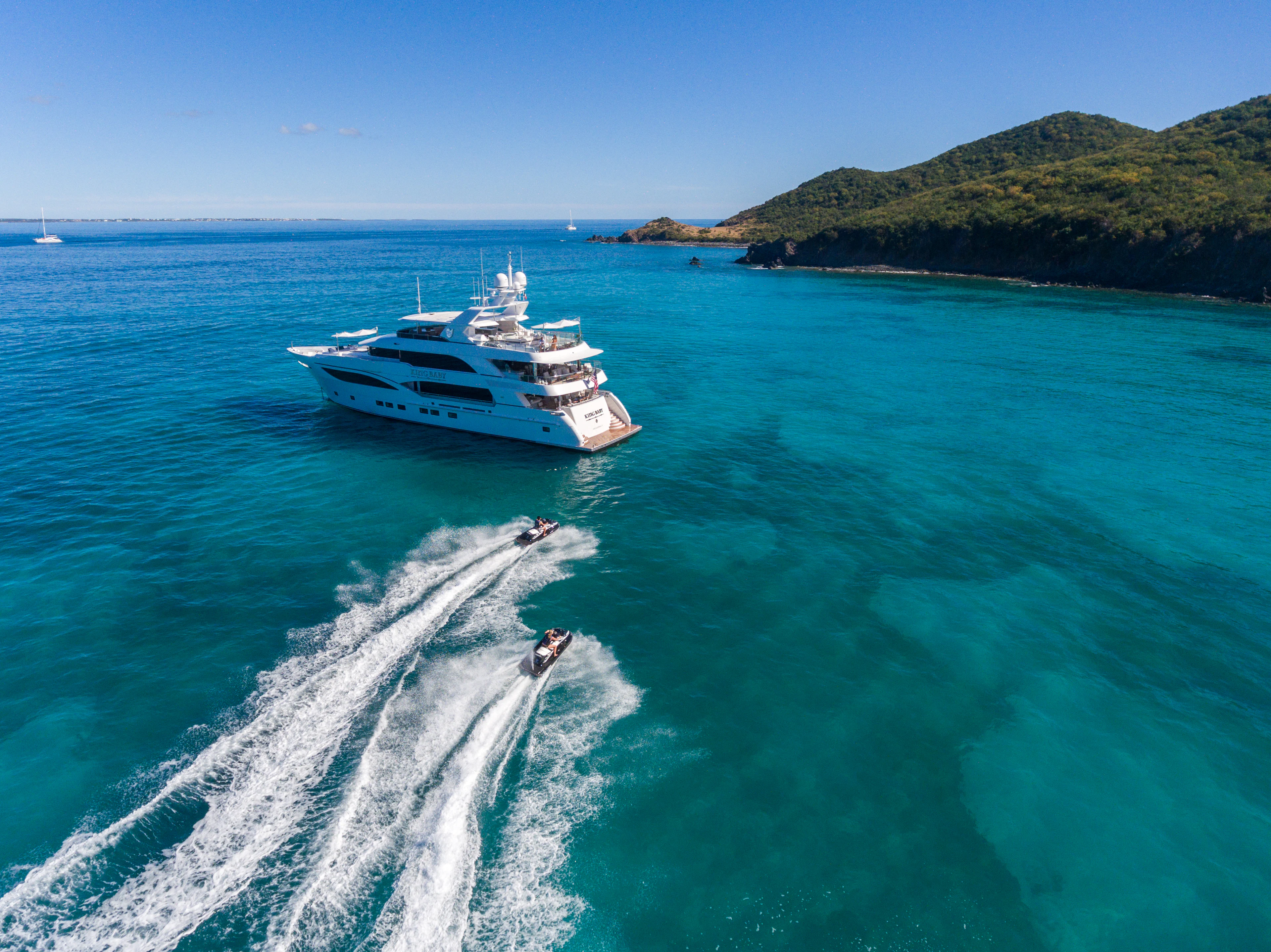 a boat on the water aboard KING BABY Yacht for Sale
