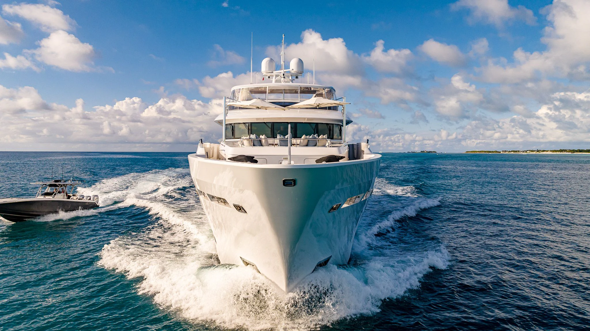 a boat on the water aboard KING BABY Yacht for Sale