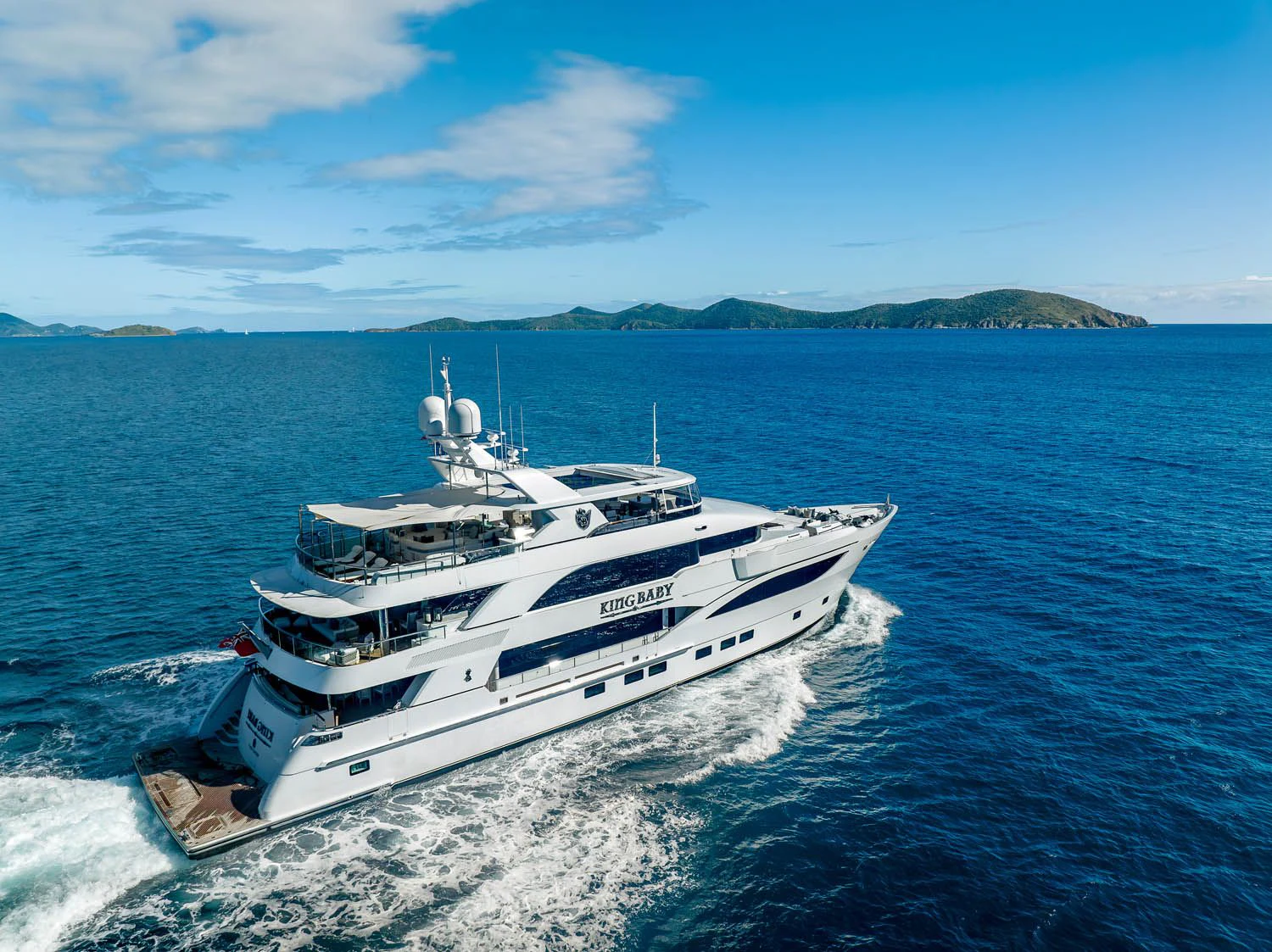 a boat on the water aboard KING BABY Yacht for Sale
