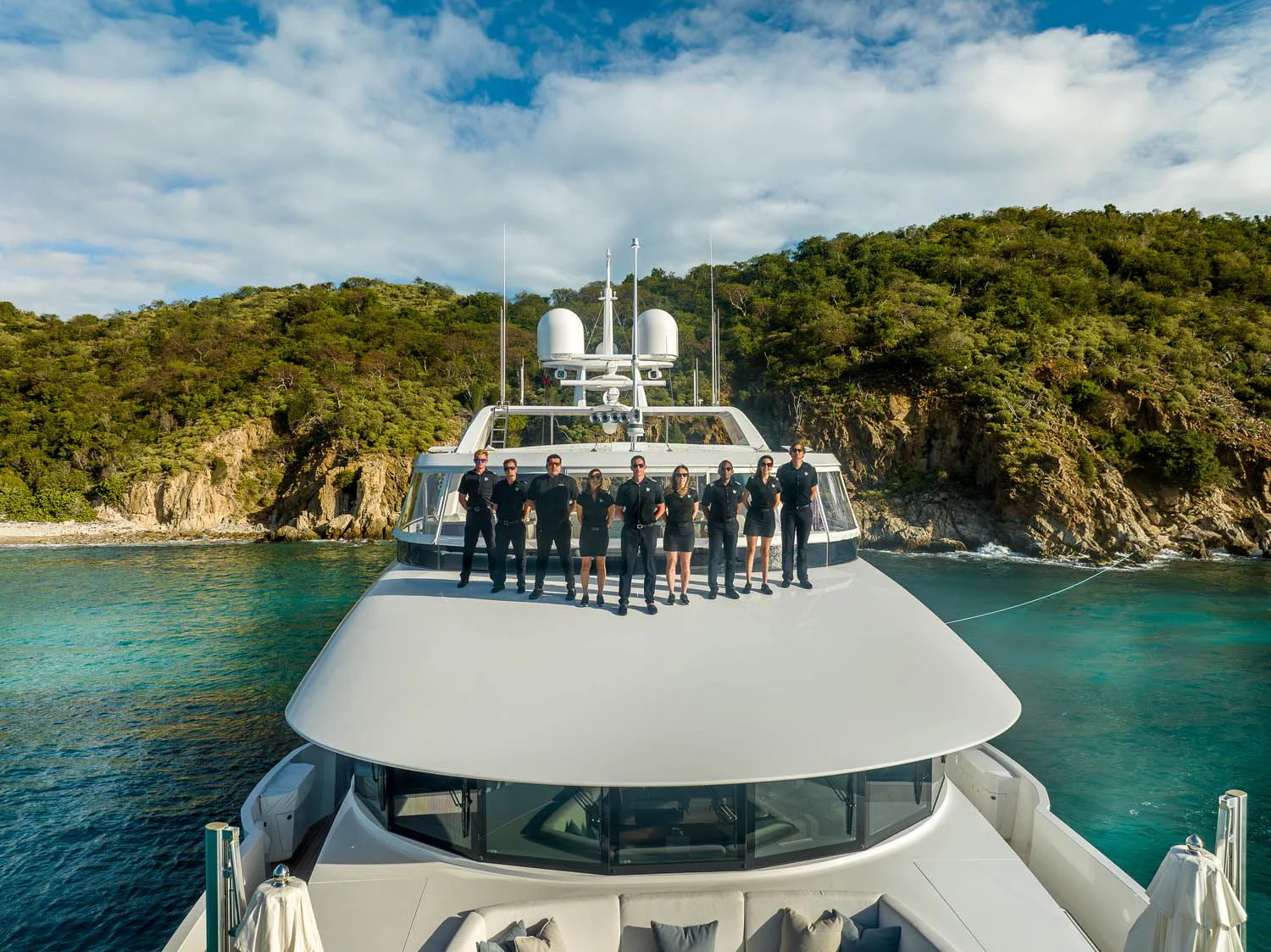 a group of people on a boat aboard KING BABY Yacht for Sale