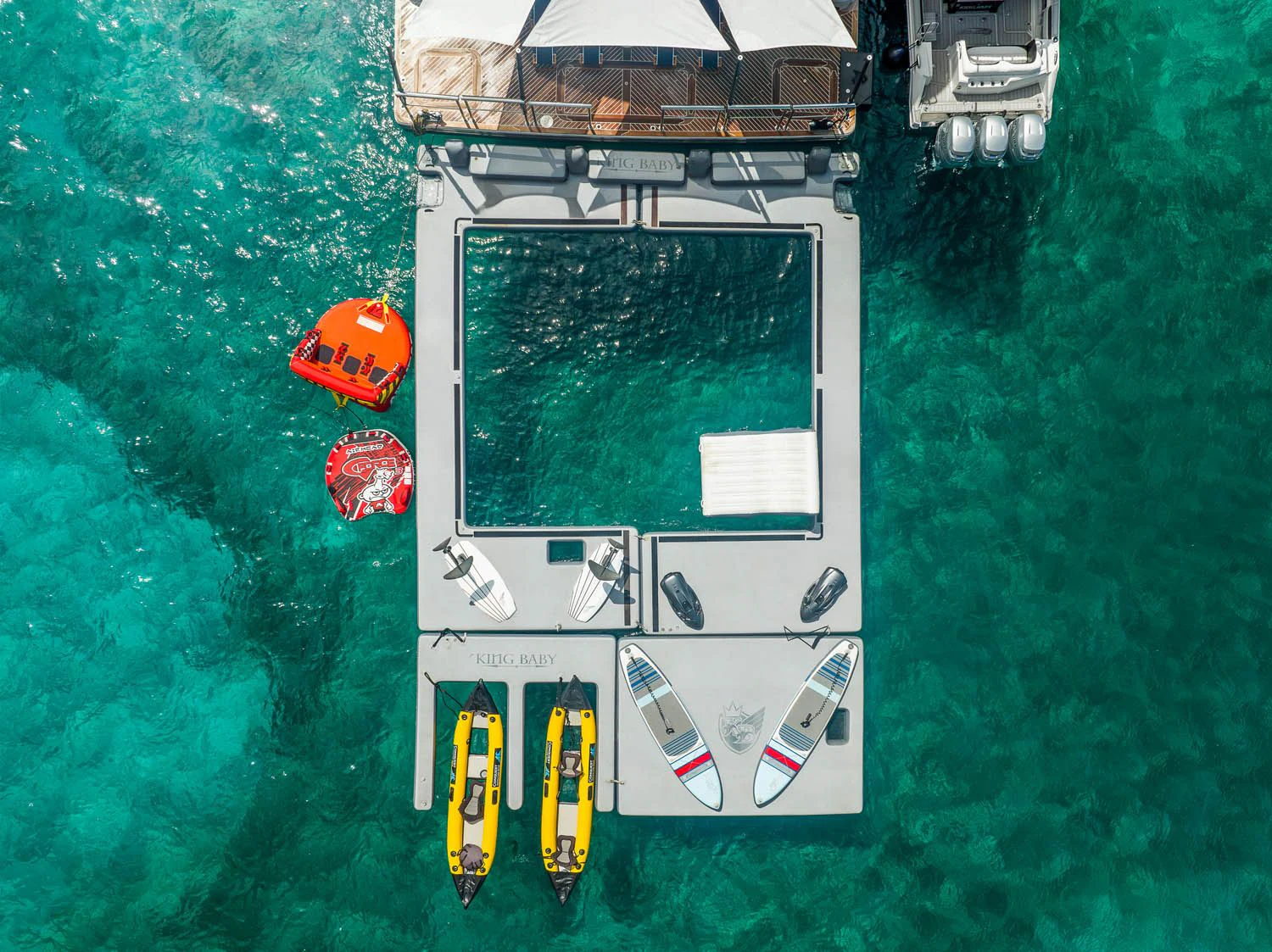 a satellite view of a ship aboard KING BABY Yacht for Sale