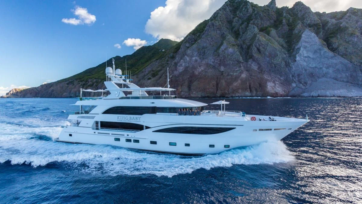 a boat on the water aboard KING BABY Yacht for Sale