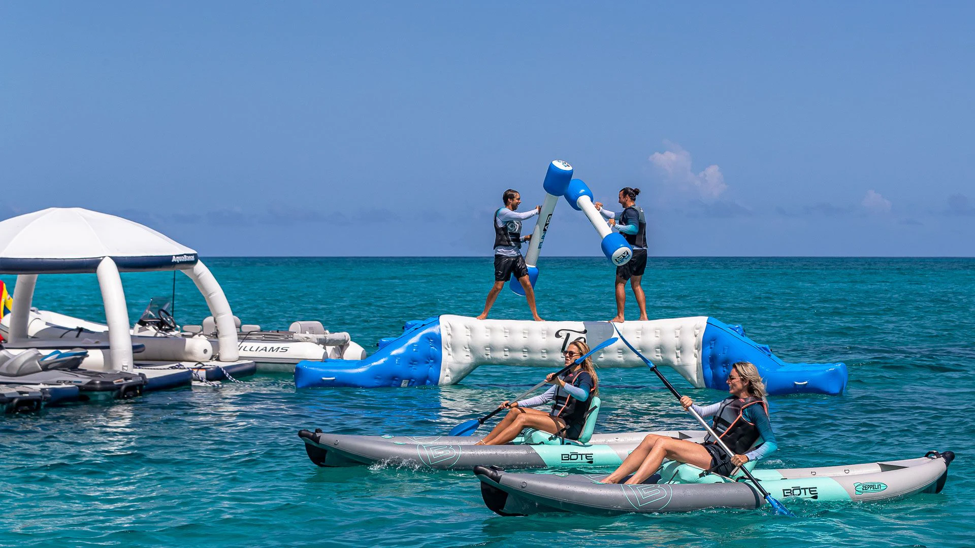 a group of people in a row on a boat aboard KING BABY Yacht for Sale