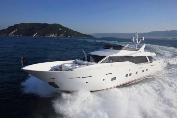 a boat on the water aboard AURORA Yacht for Sale