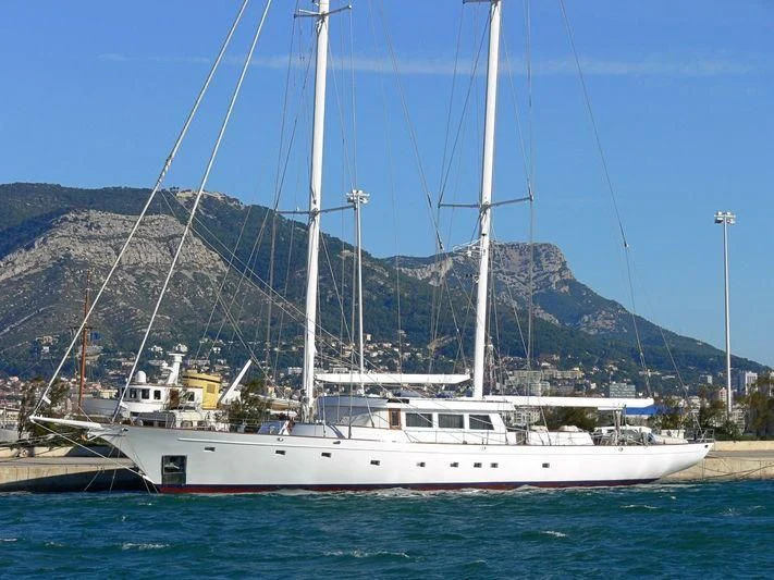 a boat in the water aboard QUEEN NEFERTITI Yacht for Sale