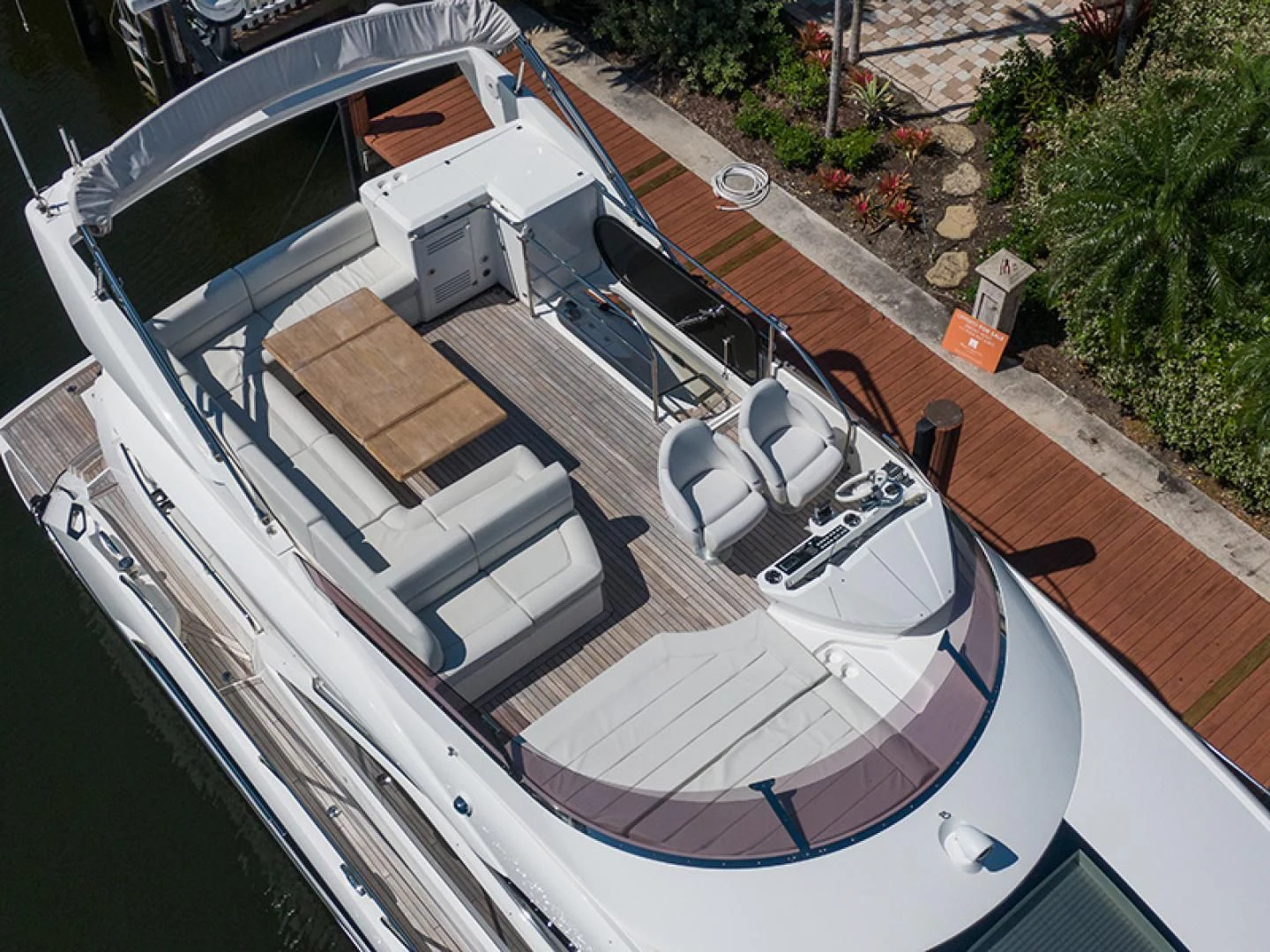 a high angle view of a boat aboard LONG WAY ROUND Yacht for Sale