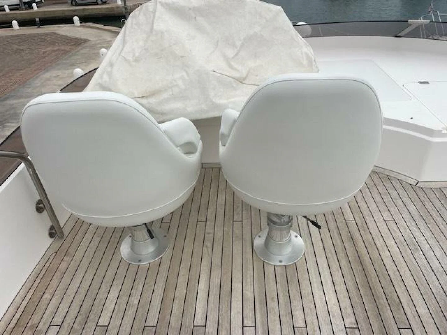 a couple of white toilets aboard LONG WAY ROUND Yacht for Sale