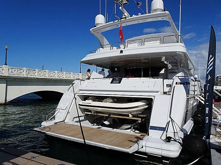 a boat on the water aboard LADY ARLINGTON Yacht for Sale