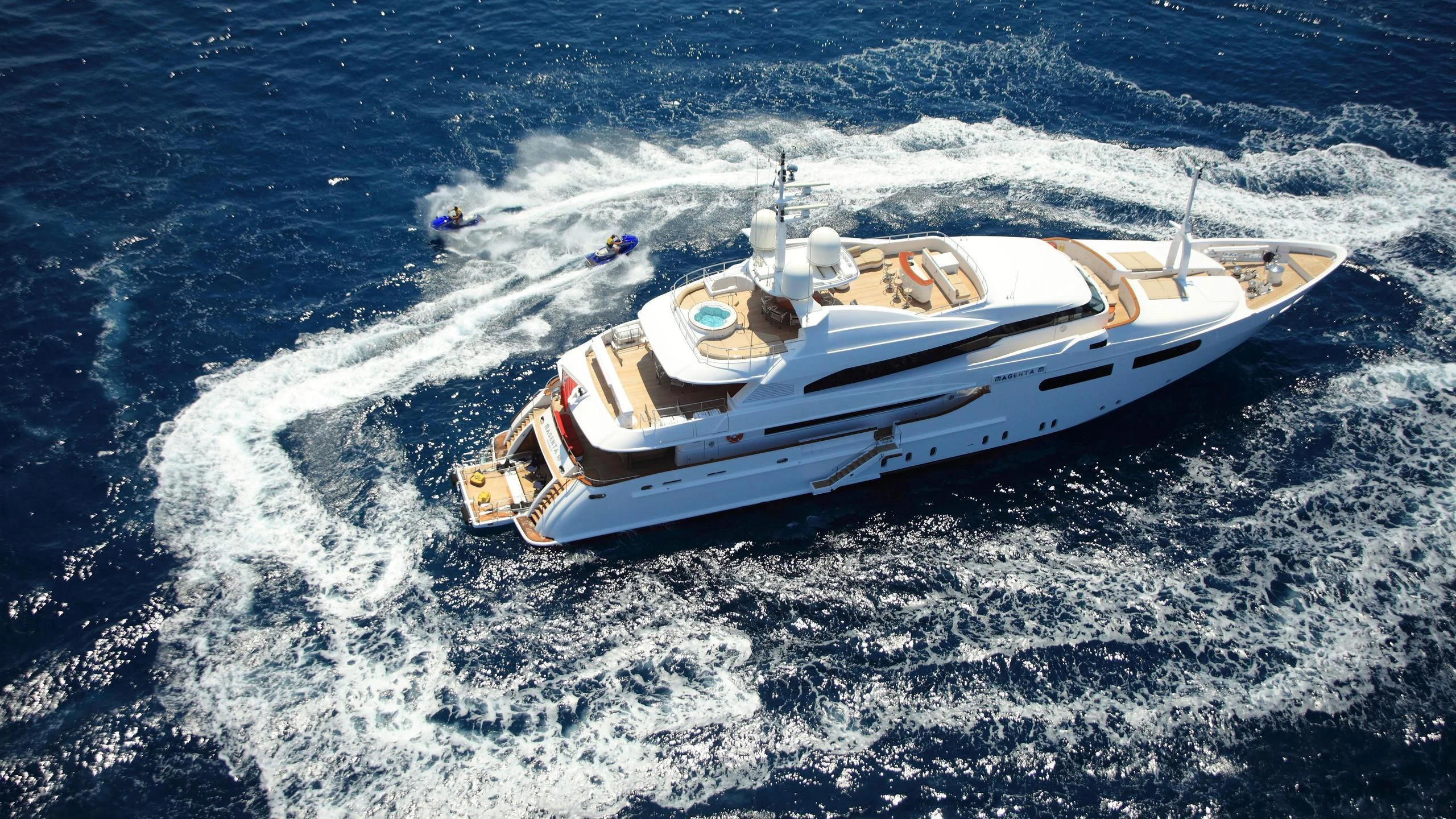 a boat on the water aboard TITIAN PEARL Yacht for Sale