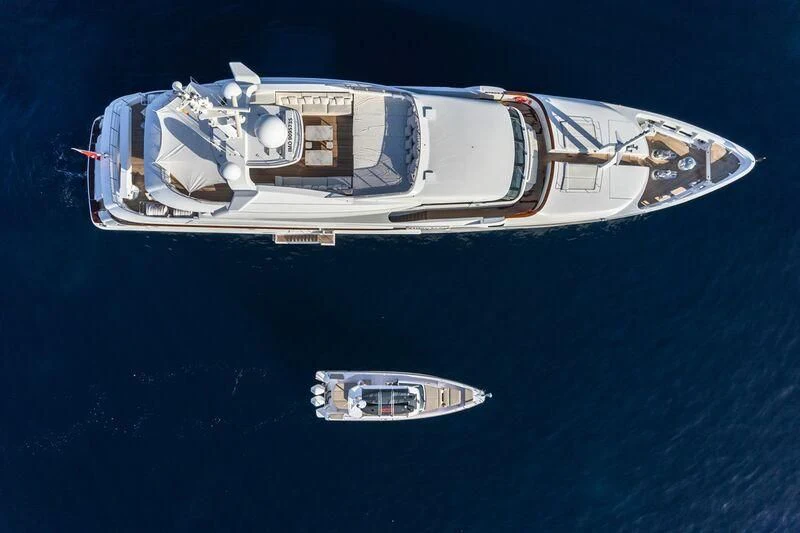 a satellite in the ocean aboard TITIAN PEARL Yacht for Sale