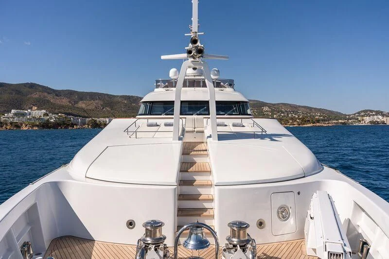 a boat on the water aboard TITIAN PEARL Yacht for Sale