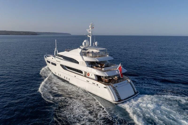 a boat on the water aboard TITIAN PEARL Yacht for Sale