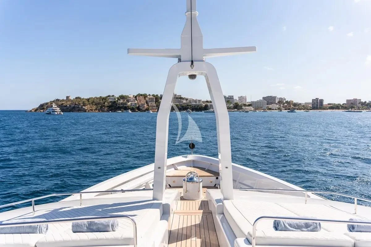 a boat on the water aboard TITIAN PEARL Yacht for Sale