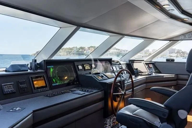inside of a car aboard TITIAN PEARL Yacht for Sale