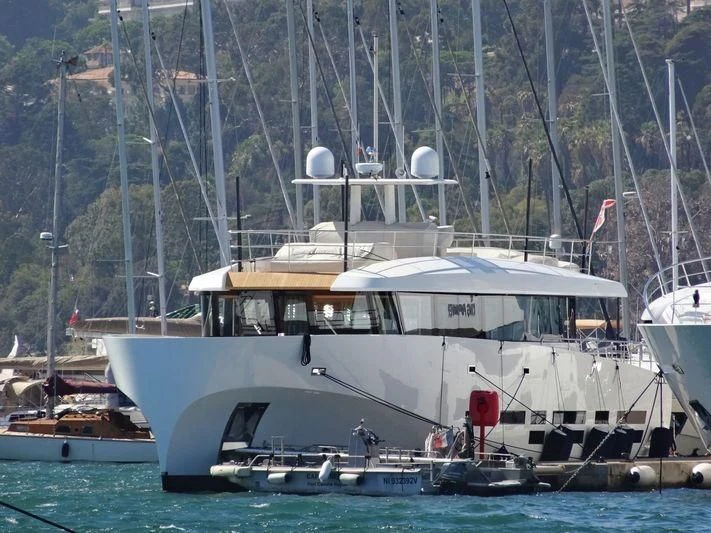 a boat on the water aboard LA PETITE OURSE Yacht for Sale