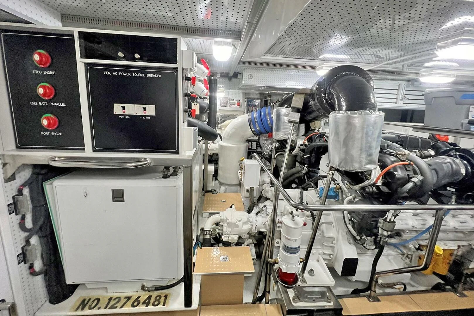 a machine with a large machine aboard INSIGNIA Yacht for Sale