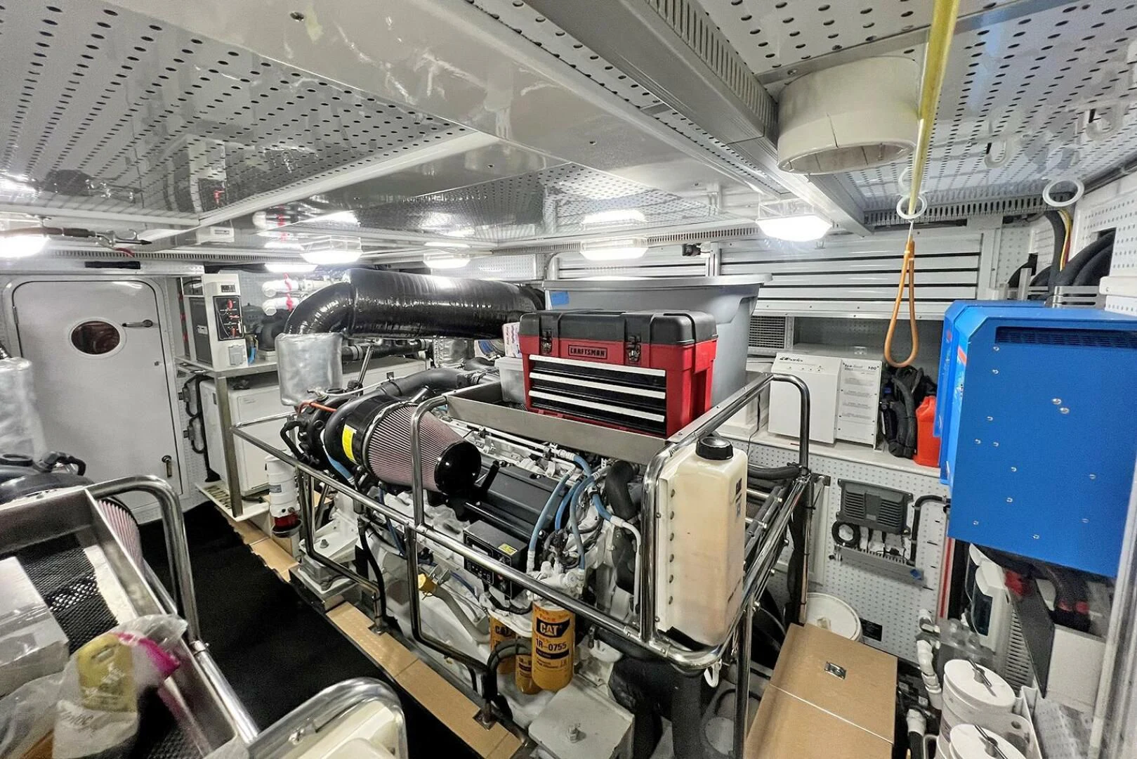 a large room with machinery aboard INSIGNIA Yacht for Sale