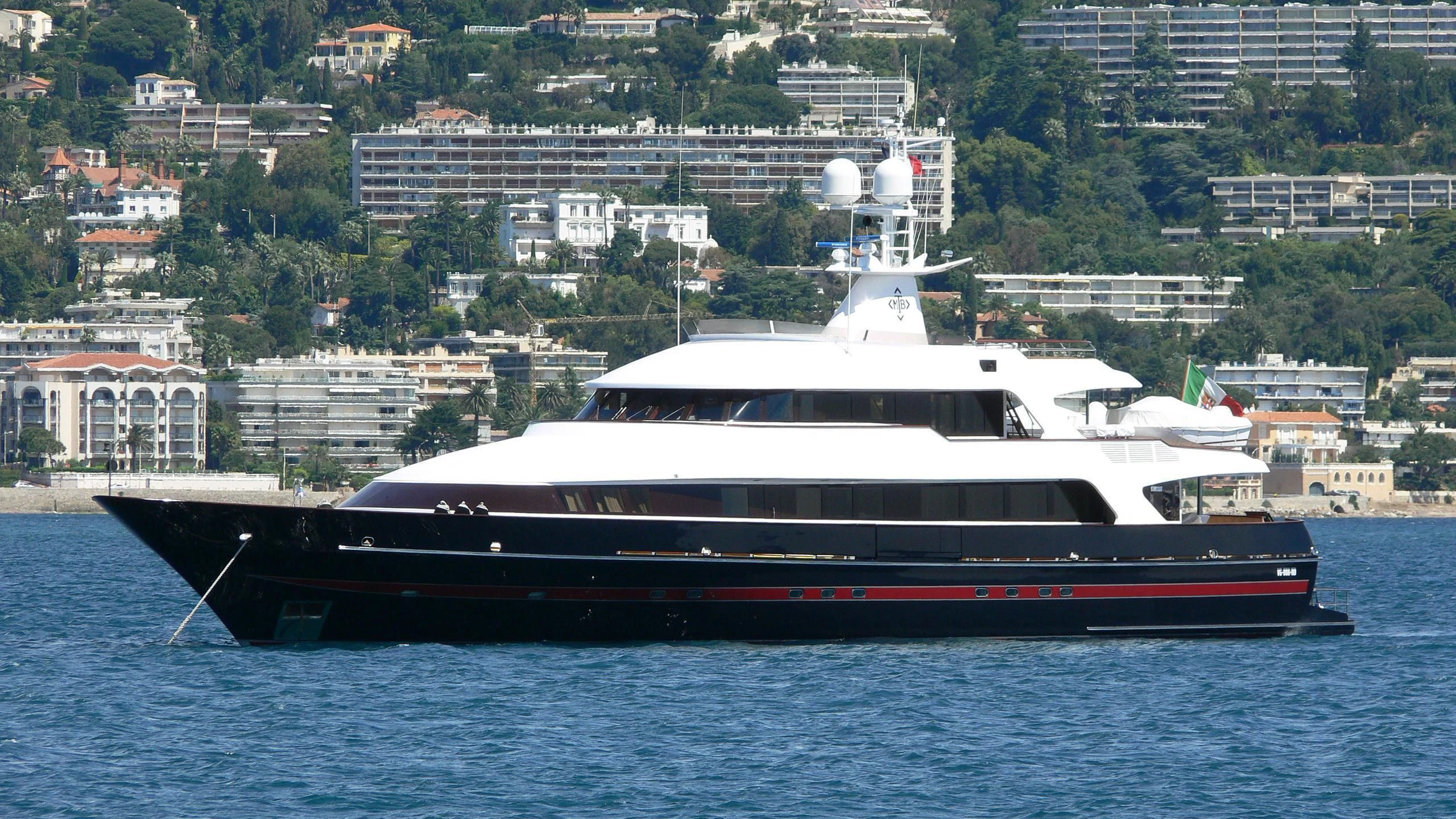 a large boat in the water aboard T.M. BLUE ONE Yacht for Sale