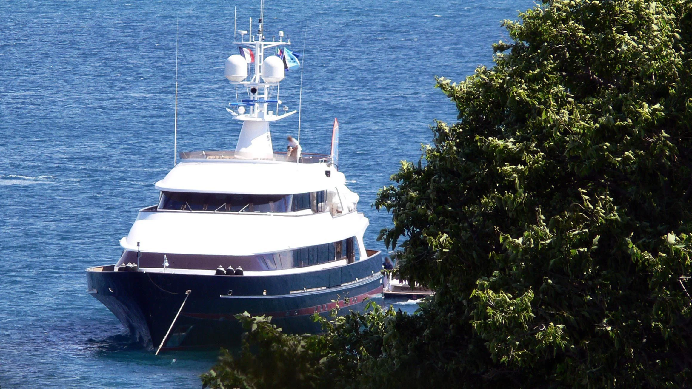 a boat in the water aboard T.M. BLUE ONE Yacht for Sale