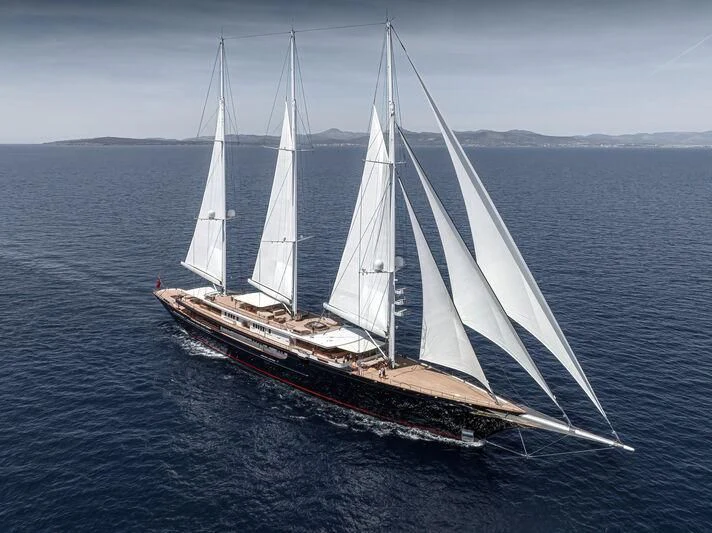 a sailboat on the water aboard KORU Yacht for Sale