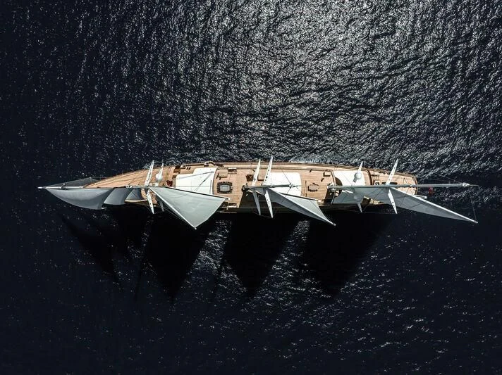 a couple of boats in the water aboard KORU Yacht for Sale