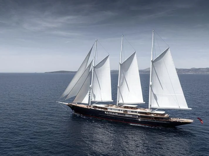 a sailboat on the water aboard KORU Yacht for Sale