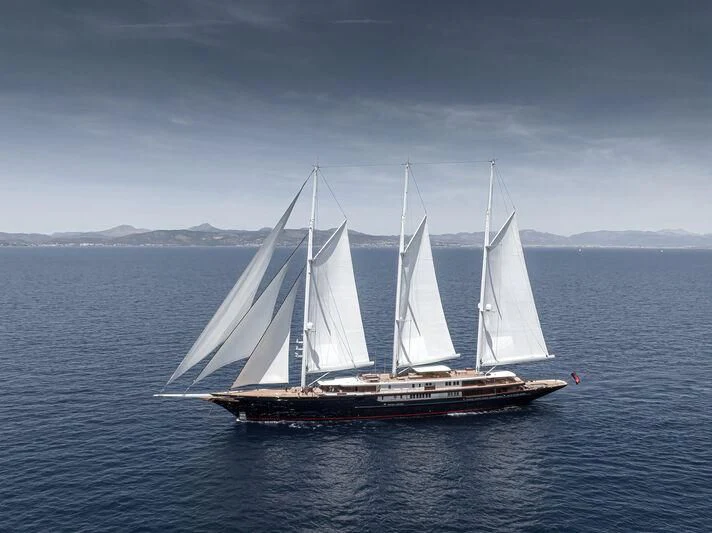 a sailboat on the water aboard KORU Yacht for Sale