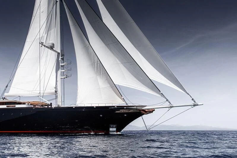 a sailboat on the water aboard KORU Yacht for Sale