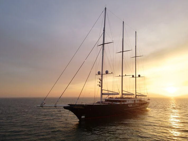 a sailboat on the water aboard KORU Yacht for Sale