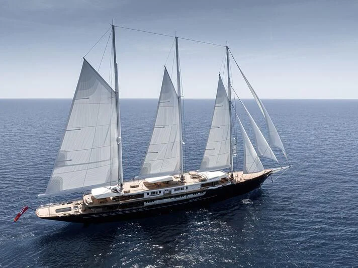 a sailboat on the water aboard KORU Yacht for Sale