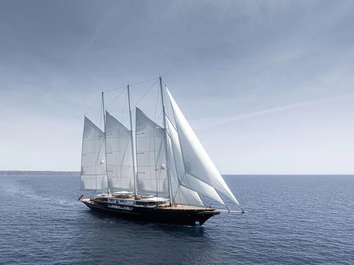 a sailboat in the water aboard KORU Yacht for Sale