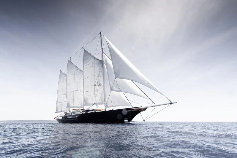 a sailboat in the ocean aboard KORU Yacht for Sale