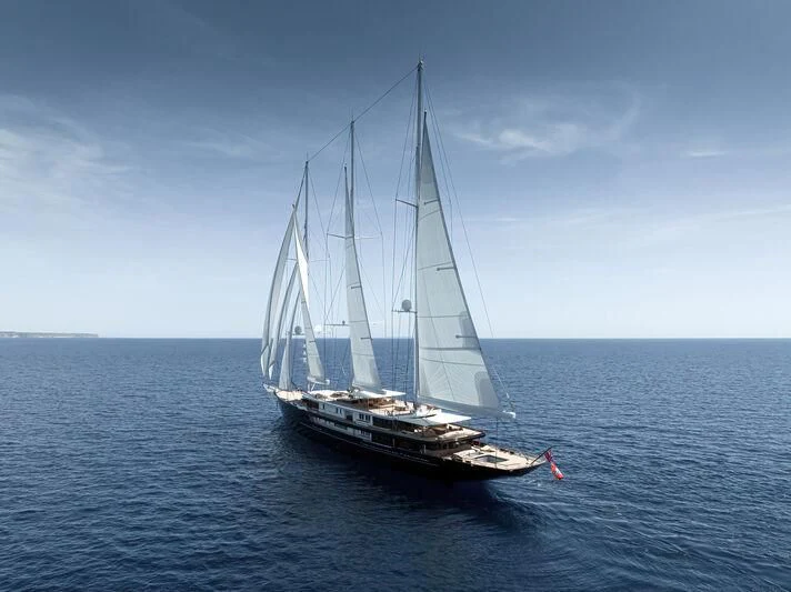 a boat in the water aboard KORU Yacht for Sale