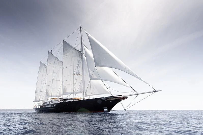 a boat in the water aboard KORU Yacht for Sale