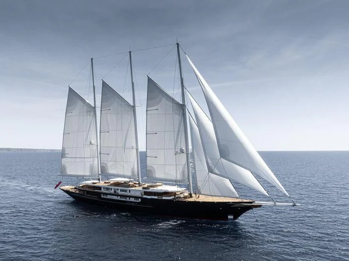 a sailboat on the water aboard KORU Yacht for Sale