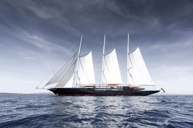 a sailboat in the water aboard KORU Yacht for Sale