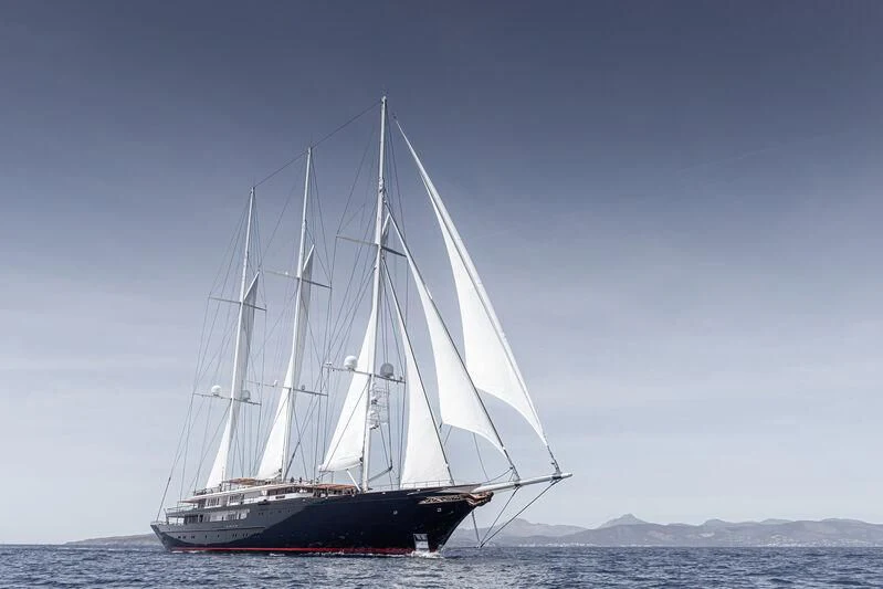 a sailboat in the water aboard KORU Yacht for Sale