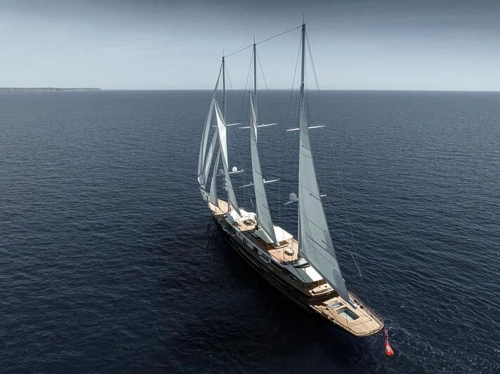 a boat on the water aboard KORU Yacht for Sale