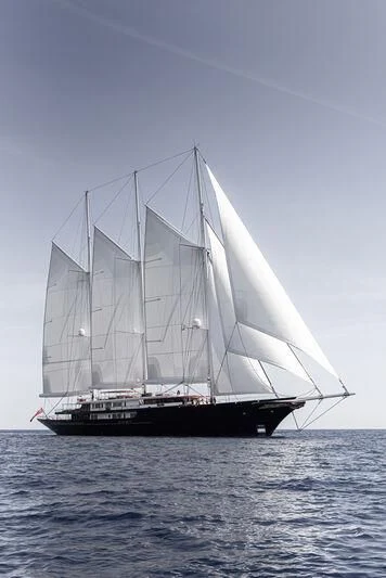 a sailboat in the water aboard KORU Yacht for Sale