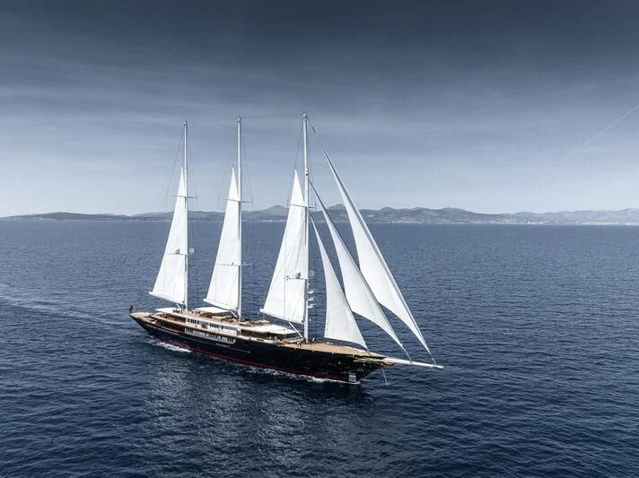 a sailboat on the water aboard KORU Yacht for Sale