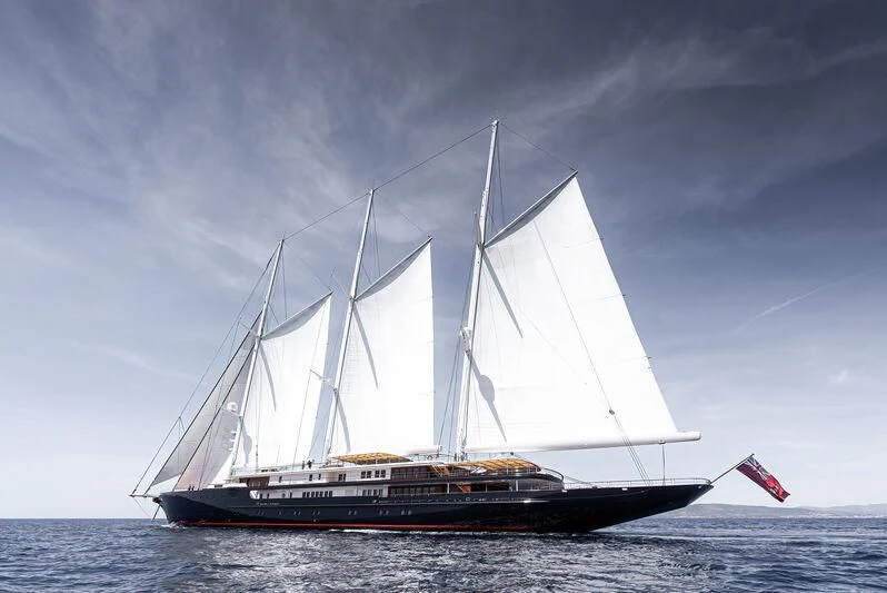 a boat in the water aboard KORU Yacht for Sale