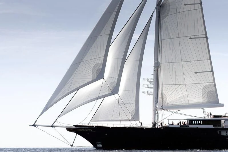 a large white bridge aboard KORU Yacht for Sale