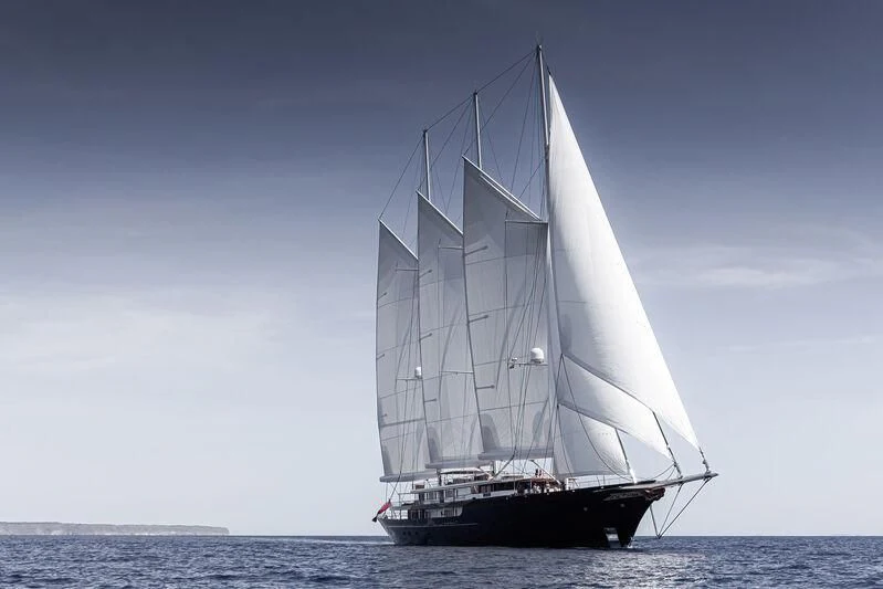 a sailboat in the water aboard KORU Yacht for Sale