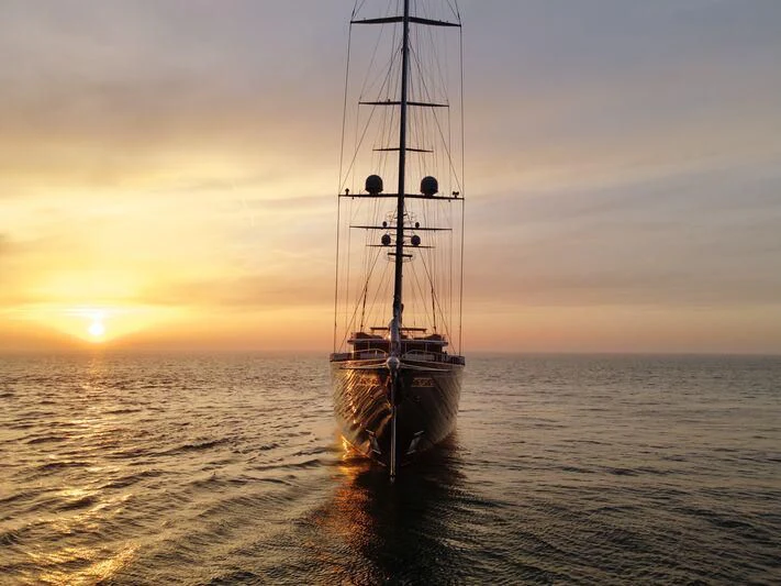 a sailboat in the water aboard KORU Yacht for Sale