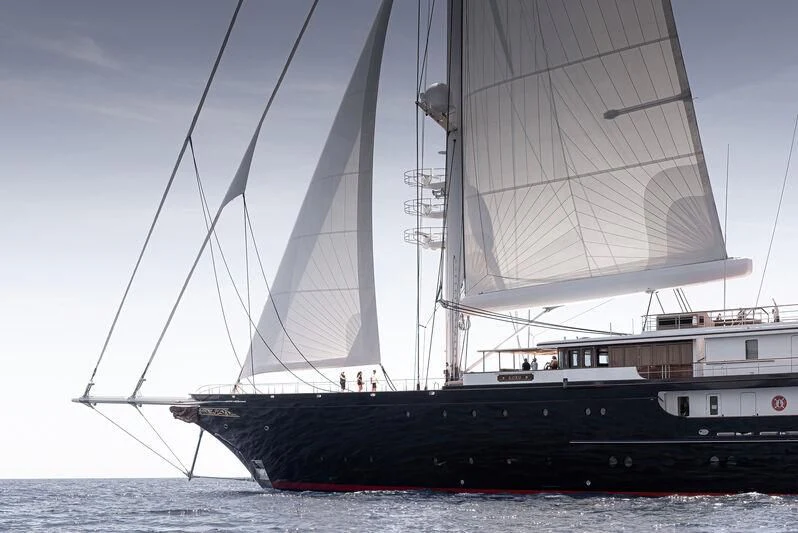 a boat on the water aboard KORU Yacht for Sale