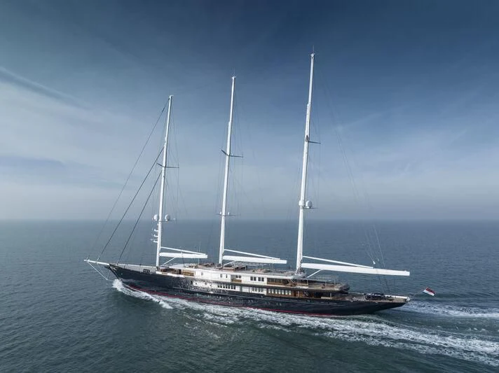 a boat in the water aboard KORU Yacht for Sale