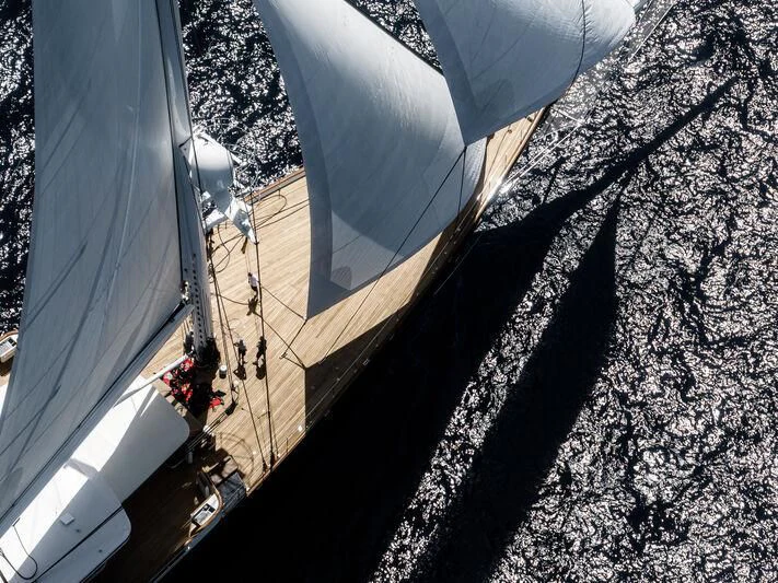 a view of a street and a building from the ground aboard KORU Yacht for Sale