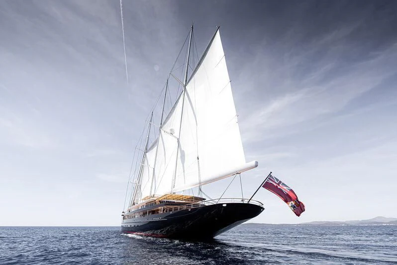 a sailboat on the water aboard KORU Yacht for Sale