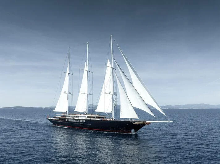 a sailboat on the water aboard KORU Yacht for Sale