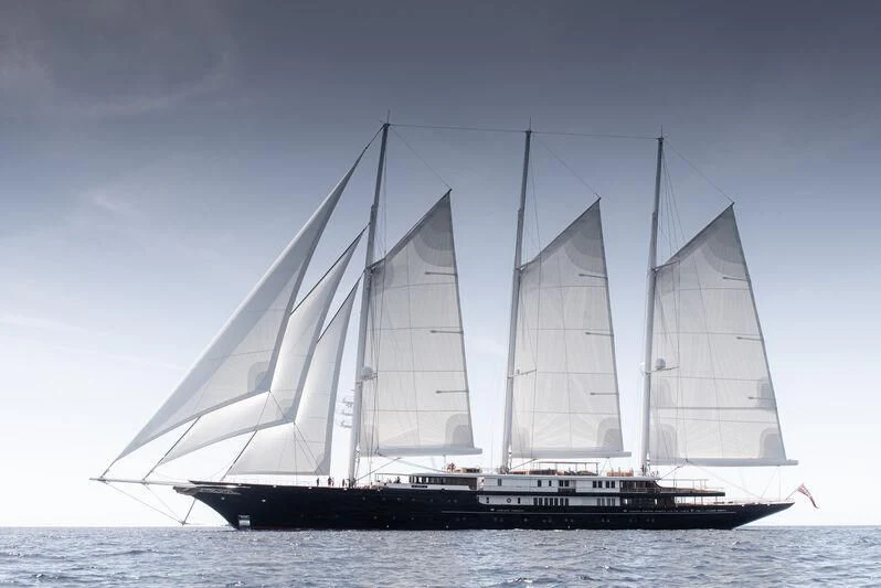 a boat on the water aboard KORU Yacht for Sale